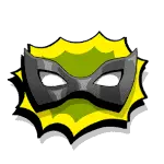 Superhero mask symbol